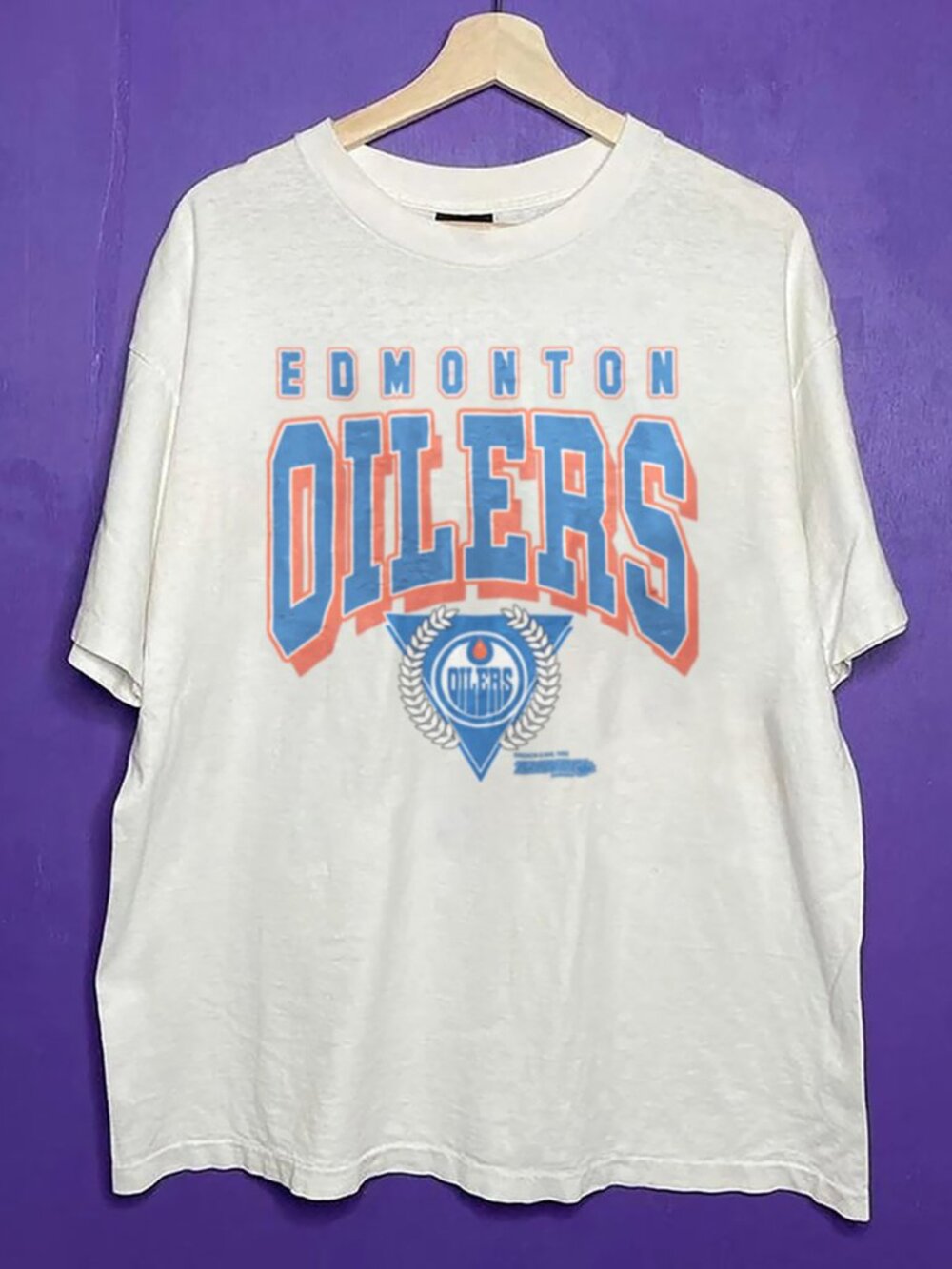 Vintage Edmonton Oilers Hockey Shirt, Retro 90s NHL Edmonton Oilers Shirt Tee